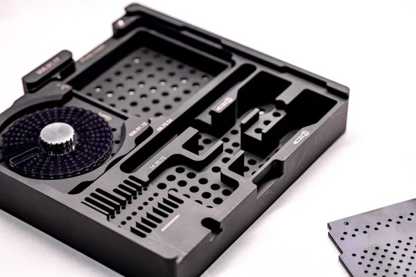 Custom Designed Precision Milled Sterilization Caddies by Arcamed